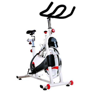 Sunny Health & Fitness Indoor Cycling Exercise Bike with SPD pedals - SF-B1509, White, 47 L x 20 W x 47 5 H - Image 1