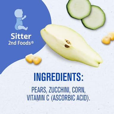 Gerber 2nd Foods, Pear, Zucchini & Corn Pureed Baby Food, 4 Ounce (Pack of 16) - Image 8