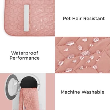 Bedsure 100% Waterproof Couch Cover for Dogs Washable - Non Slip Waterproof Blanket Large for Bed Sofa, Lightweight Furniture Protector Durable for Pet Cat Puppy with Non-Slip Bottom, Pink, 52x82IN - Image 4