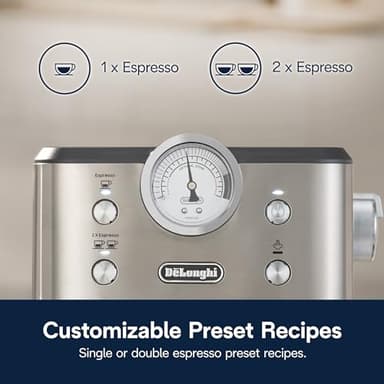 De’Longhi Classic Espresso Machine with Milk Frother, 15-Bar Pump & Temperature Control - Barista Coffee Maker Kit for Espresso, Latte, Cappuccino & Iced Coffee - Italian Stainless Steel Design - Image 7