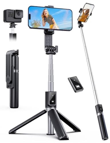ANXRE Selfie Stick Tripod with Remote, Extendable 360° Rotatable Selfie Stick, 41.7" Phone Tripod Stand for Cell Phone Filming Compatible with iPhone Samsung Android Smartphone Gopro - Image 1
