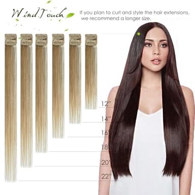 WindTouch Clip in Hair Extensions Real Human Hair #4 Chocolate Brown Hair Extensions Clip Ins 22inch 120g 7Pcs Human Hair Clip in Extensions Soft Straight Human Hair Extensions - Image 6