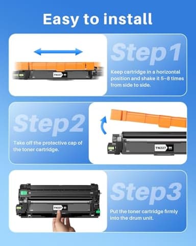 Skydo Toner Cartridges Compatible for Brother TN227 BK/C/M/Y High Yield Toner Cartridge for Brother HL-L3270CDW MFC-L3770CDW HL-L3290CDW MFC-L3710CDW HL-L3210CW HL-L3230CDW Printer(2BK/1C/1M/1Y) - Image 5