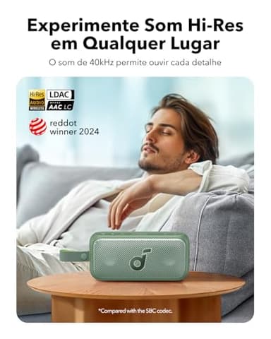 soundcore Motion 300 by Anker, Bluetooth Speaker, Wireless Hi-Res Portable Speaker, IPX7 Waterproof, BassUp, Bluetooth 5.3, 30W Stereo Sound, 13H Playtime for Home, Shower, Outdoor, and Travel - Green - Image 2