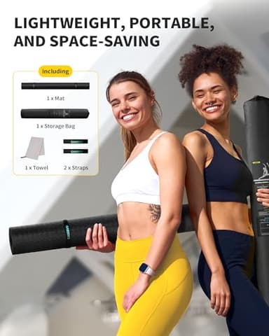 CAMBIVO Large Yoga Mat for Men and Women 1/3 & 1/4 Inch Thick, 72" x 48" Extra Wide Workout Mat, Exercise Fitness TPE Mat for Home Gym, Yoga, Pilates, Workout,Stretching,Meditation (Barefoot Exercise) - Image 6