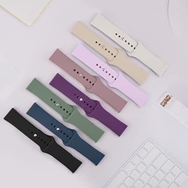 Meliya Bands Compatible with Samsung Galaxy Watch 6 40mm 44mm / Watch 6 Classic Band 43mm 47mm, 20mm Soft Silicone Sport Replacement Strap for Galaxy Watch 6 Band Women Men - Image 7