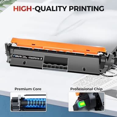 17A Toner Cartridge HP CF217A - Replacement for 17A CF217A to Compatible with Laserjet Pro M102w M130nw M130fw M130fn M102a M130a Pro MFP M130 M102 Series Printer (Black, 2-Pack) - Image 4