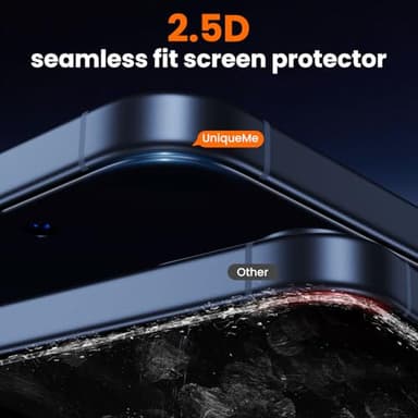 UniqueMe for iPhone 15 Pro Max Privacy Screen Protector - [Military Grade Shatterproof & 9H+ Hardness] Privacy Screen 15 Pro Max Tempered Glass Full Coverage,Easy to install, 2 Packs - Image 6