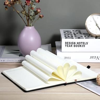 CAGIE Lined Journal Notebook for Work, Hardcover Notebook Journals for Writing Women Men Note Taking Diary with Pen Loop (Black Ruled), Gifts, 5.7" x 8.3", 196 Pages - Image 5