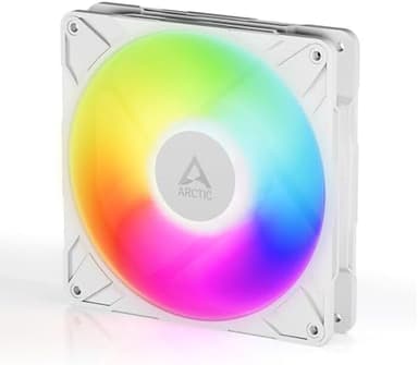 ARCTIC P14 Pro A-RGB (White) - Powerful Premium Fan, 140 mm PWM Fan with Y-Cable Splitte, 400-2500 RPM, 0 RPM <5% PWM, 5V Digital RGB, Fluid Dynamic Bearing - White - Image 3