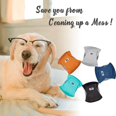 Tuiskusa Male Dog Diapers, High Absorbing Dog Belly Bands for Male Dogs, Washable Reusable Dog Males Wraps(5 Pack) - Image 6