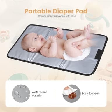 LOVEVOOK Diaper Bag Backpack,Puffer Quilted Baby Diaper Bag with Insulated Pockets,Travel Diaper Backpack for Boys Girls with Changing Pad,Water-Resistant Baby Bag for Mom Dad,Black - Image 3