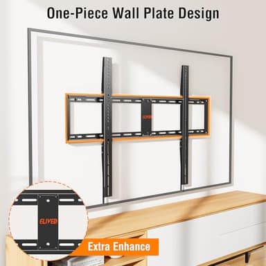 ELIVED Heavy Duty TV Mount for Most 55-120 Inch tvs up to 280 LBS & 1000x700mm Vesa, 1.3" Low Profile Wall Mount TV Bracket, Fixed tv Wall Mount Fits 16", 24", 32", 36" Studs - Image 7