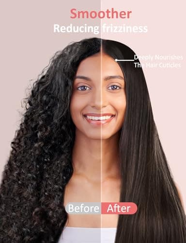 Venxis Hair Straightener Brush, Straightening Comb with 3 Temp Settings & 20s Fast Heating 212℉ to 415℉, 30-Minute Auto Shut-Off & 120 Voltage, Steam Design for Hair Treatment (Pink) - Image 4