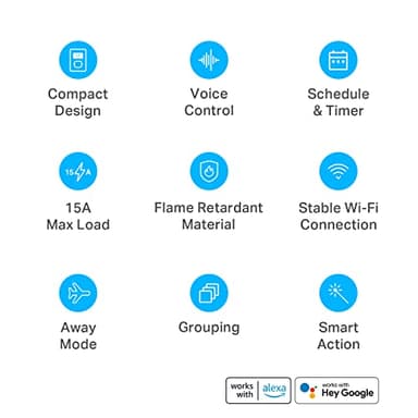Kasa Smart Plug Mini 15A, Smart Home Wi-Fi Outlet Works with Alexa, Google Home & IFTTT, No Hub Required, UL Certified, 2.4G WiFi Only, 4-Pack(EP10P4) , White - Image 3