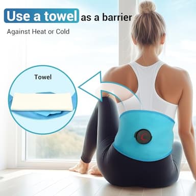 Comfytemp Wearable Back Ice Pack for Lower Back Pain, Ice Bag for Injuries Reusable, Sciatica Pain Relief, Herniated Disc, Lumbar, Hot Water Bag, Cold Physical Therapy for Women Men - Image 4