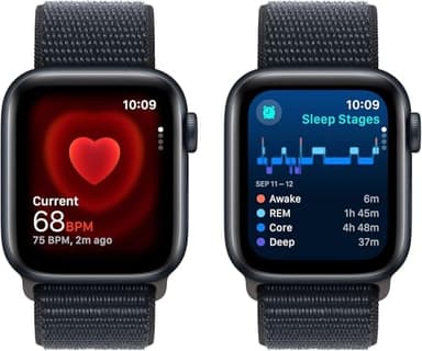 Apple Watch SE 2nd Gen (GPS, 40mm) - Midnight Case with Ink Sport Loop Band (Renewed) - Image 3