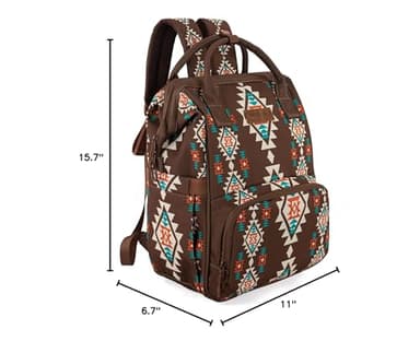 Montana West Wrangler Callie Diaper Bag Backpack with Stroller Straps Multifunction Baby Travel Bag WG2204-9110CF - Image 7