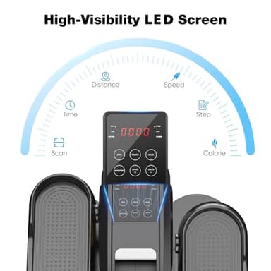 OLIXIS Under Desk Elliptical Machine, Compact, Quiet & Portable Pedal Exerciser with Adjustable Speed, LED Display, Ideal Mini Elliptical for Home or Office Workout - Image 2