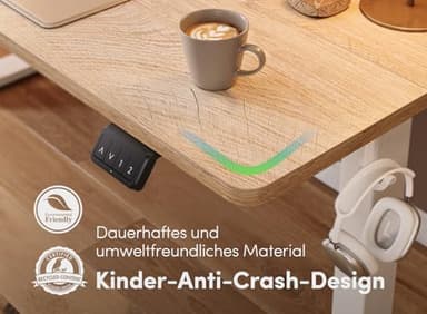 FEZIBO Electric Standing Desk, 55" x 24" Adjustable Height Sit and Stand Desk for Home Office, Ergonomic Workstation Computer Desk,Oak - Image 7