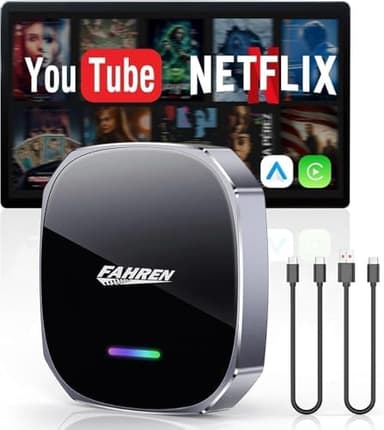 Fahren 3rd-Gen Wireless CarPlay Adapter for iPhone& Android Auto, AI Magic Box, Mini Car Play Wireless Adapter, Plug & Play, Fit with iPhone 8+/iOS10+/Android 11+ - Image 3