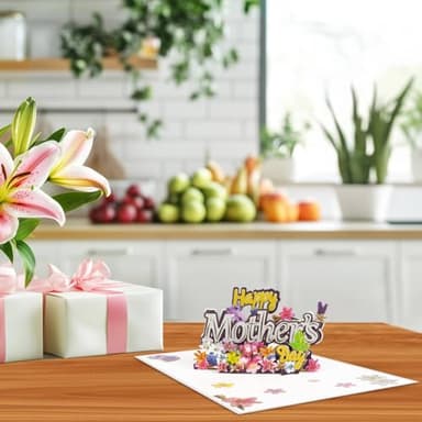GREETING ART 3D Pop Up Mothers Day Card, Happy Mothers Day Lily Flower Gift Greeting Card with Envelope for Best Mom Women Wife Daughter Grandma - Image 7