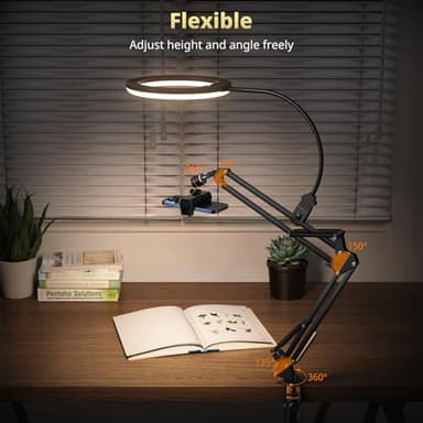 UBeesize 10" Ring Light with Overhead Phone Mount, LED Selfie Light with Stand and Phone Holder, Desk Light for iPhone, Desk Tripod for Video Recording, YouTube, TikTok, Live Stream, Cooking, Vlog - Image 6