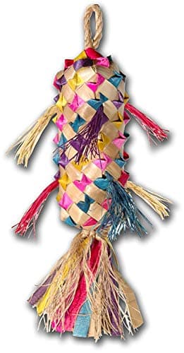 Planet Pleasures Spiked Pinata Small 7" Natural Bird Toy - Image 1