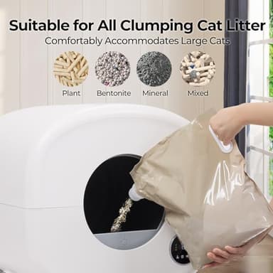 Fsitego Self Cleaning Litter Box: Extra Large Automatic Litter Box Self Cleaning for Multiple Cats, Odor-Free, App-Controlled, Ambient Light Waste Disposal - Image 8