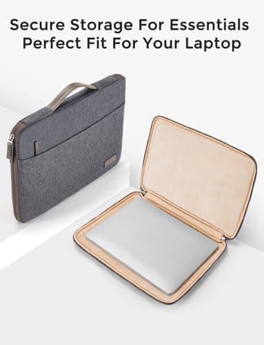 DOMISO 17.3 inch Laptop Case Sleeve Protective Cover Compatible with 17.3 inch HP Pavilion Envy 17/Lenovo IdeaPad/Acer/ASUS/Dell/Alienware/LG Gram,Water Resistant Computer Bag with Handle,Dark Grey - Image 4