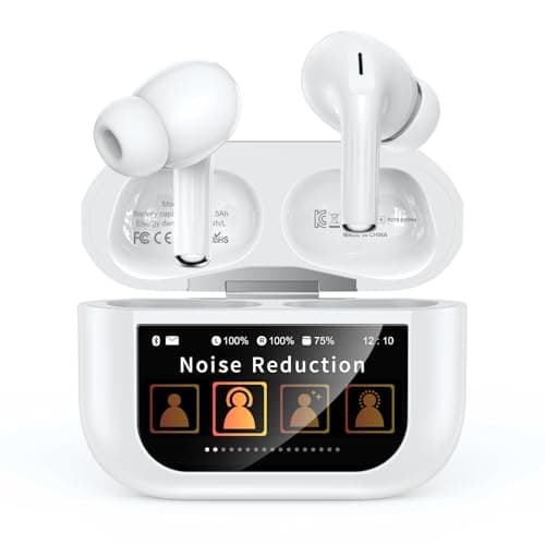 Szwdo Wireless Earbuds, Bluetooth 5.4 Ear Buds with Multifunctional Touch Screen, ANC/ENC Noise Cancelling Headphones with 48H Playtime, Bass Stereo Sound, for Laptop, Android/iOS, Pad - Image 1