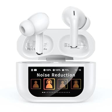 Szwdo Wireless Earbuds, Bluetooth 5.4 Ear Buds with Multifunctional Touch Screen, ANC/ENC Noise Cancelling Headphones with 48H Playtime, Bass Stereo Sound, for Laptop, Android/iOS, Pad - Image 1