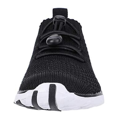 Boy/Girls Tennis Walking Shoes Sport Sneakers for Pool, Beach, Aqua Water Sports, Outdoor, Camp Black/White 6 M US Big Kid - Image 3