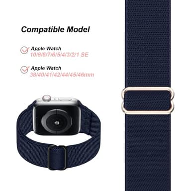 DMIGADIGLO 24 Pack Stretchy Nylon Band Compatible with Apple Watch Band 38mm 40mm 41mm 42mm 44mm 45mm 46mm 49mm Women Men, Adjustable Sport Elastic Replacement Strap for iWatch Series 11 10 9 8 7 6 5 4 3 2 1 SE Ultra - Image 3