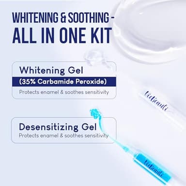 VieBeauti Teeth Whitening Kit with LED Light for Sensitive Teeth, 35% Carbamide Peroxide, Remineralizing Gel for Fast Results Mint - Image 5