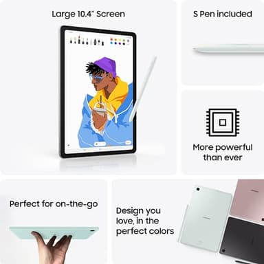 Samsung Galaxy Tab S6 Lite (2024) 10.4" 64GB WiFi Android Student Tablet, S Pen for Note-Taking, Gaming Ready, Long Battery Life, Expandable Storage, US Version, Mint, Amazon Exclusive - Image 2