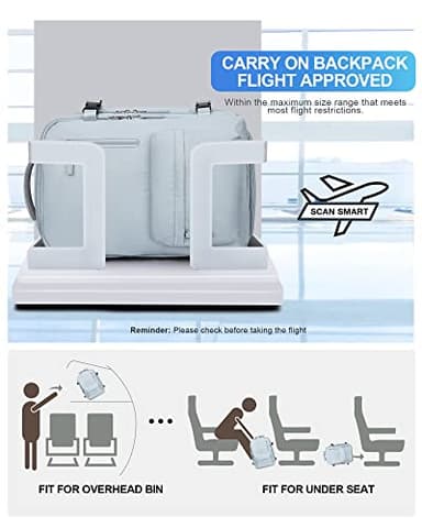 VGCUB Large Travel Backpack Bag for Women Men,Carry on Backpack,17 Inch Laptop Business Work Waterproof Backpack with Laptop Compartment,Person Item Flight Approved,Mochila de Viaje,Blue - Image 2