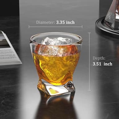 Comsmart Whiskey Glass with Luxury Box, 10 oz Crystal Old Fashioned Lowball Rocks Glasses, Gift for Men Drinking Scotch Bourbon Cocktail Liquor Vodka Malt Cognac (4) - Image 7