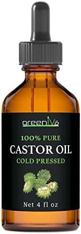 GreenIVe 100% Pure Castor Oil – Cold-Pressed, Hexane-Free – Hair, Eyebrows, Eyelashes, Skin Moisturizer, Castor Pack Wrap Oil Glass Bottle (4 Fl oz - Image 4