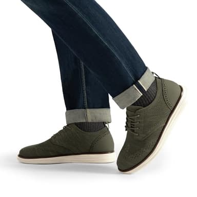 Bruno Marc Men's KnitFlex Craft Mesh Oxfords Sneakers Casual Dress Lace-Up Lightweight Walking Shoes,Size 10,6-Green,SBOX2406M - Image 9