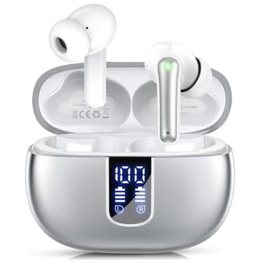 Ear Buds Wireless Earbuds - Bluetooth 5.3 Headphones (48H Playback) Built in Mic with LED Display Charging Case, IP7 Waterproof Earphone for iPhone Andriod Phones Laptop Sports Workout - Image 1