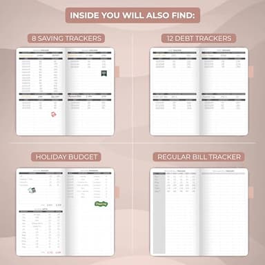 Clever Fox Budget Planner Pocket – Mini Expense Tracker Notebook. Monthly Budgeting Organizer, Finance Logbook & Accounts Book, Small (Rose Gold) - Image 6
