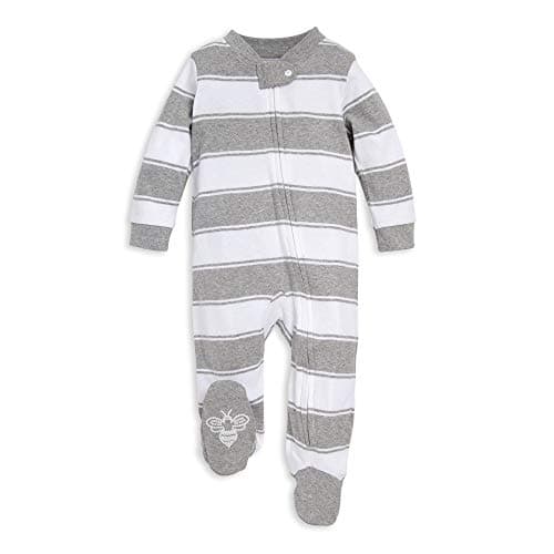 Burt's Bees Baby Sleep and Play PJs, 100% Organic Cotton One-Piece Zip Front Romper Jumpsuit Pajamas - Image 1
