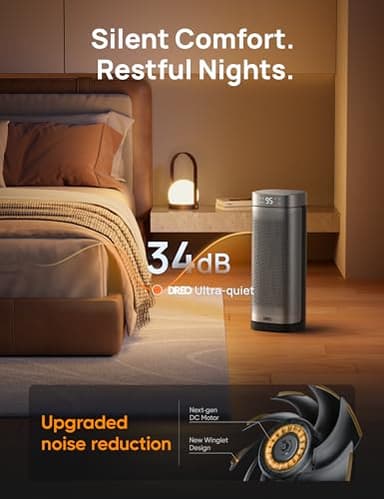 Dreo Space Heaters for Indoor Use, 1500W Fast Heating Portable Heaters with Remote, Large PTC Ceramic Electric for Bedroom, 12H Timer, 70° Oscillation, Overheat Protection, Safety Heat for Home Office - Image 5