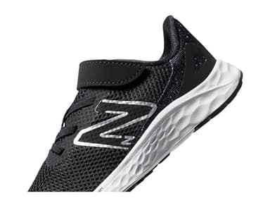 New Balance Baby Fresh Foam Arishi V4 Hook and Loop Running Shoe, Black/White/Silver Metallic, 3 US Unisex Infant - Image 6
