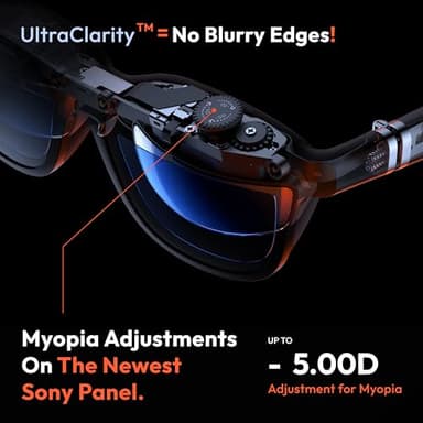 VITURE Pro XR/AR Glasses, 135" 120Hz 1000Nits Display, Harman Audio,Electrochromic Film,Myopia Adjustments,for iPhone 17/16/15/Android/Mac/PC/Steam Deck,First-ever Immersive XR Experience for Switch 2 - Image 5