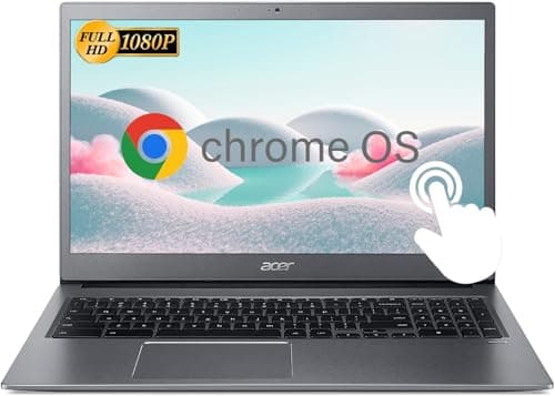 acer Chromebook 715 (CB715-1W) 15.6" FHD Touchscreen Laptop Computer, Intel Core i3-8130 2.2GHz, 4GB RAM 128GB SSD, WiFi, Bluetooth, Webcam, Chrome OS (Renewed) - Image 1