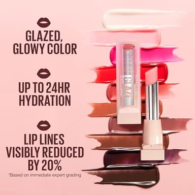 Maybelline Lifter Glaze Oil Balm with Hyaluronic Acid and Hydrating Oil Blend, Lip Balm with 24HRs of Smooth, Moisturizing Shine, Caramel Glow (Sheer Light Brown Nude) - Image 3