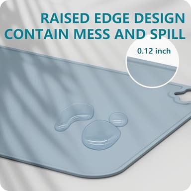 Cutebe Silicone Placemat for Toddles Kids Non-Slip Reusable Portable Kids Placemats for Dinning Table Heat Resistant Placemats, Baby Placemat Stain Resistant Silicone Mat for Dining Table 3 Pack - Image 7