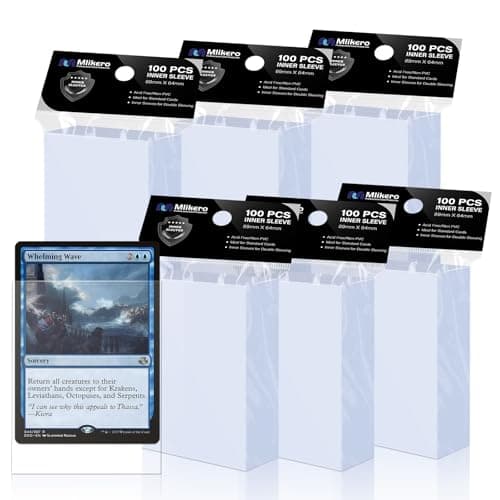600 Pack Card Sleeves, Perfect Fit Inner Sleeves Ideal for Double-Sleeving, Trading Card Sleeve Compatible with MTG, TCG, Gaming Cards - Image 1